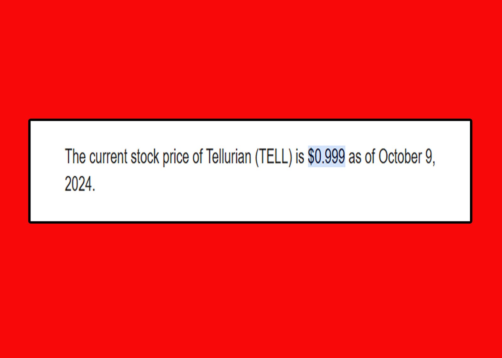 tell stock